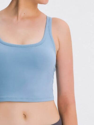 Millennia Scoop Neck Active Tank with Detachable Chest Pads - 1985 the VAULT Boutique