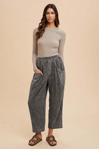 Annie Wear Mineral Washed Elastic Waist Pants - 1985 the VAULT Boutique