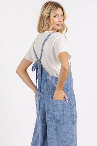 Mittoshop Textured Wide Leg Overalls - 1985 the VAULT Boutique