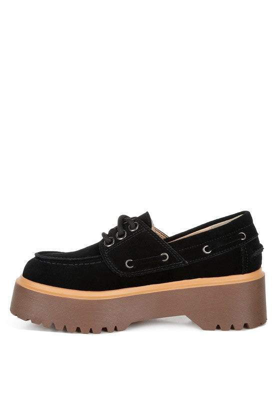 Cuckatoos Chunky Suede Oxford Loafers - 1985 the VAULT Boutique