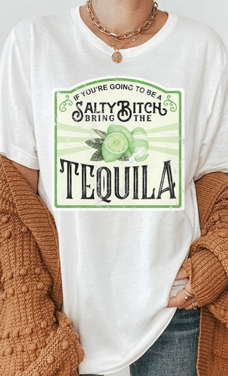 Salty Bitch Tequila Graphic Tee - 1985 the VAULT Boutique