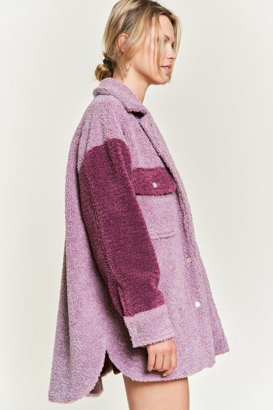 Colorblock Sherpa Jacket - 1985 the VAULT Boutique