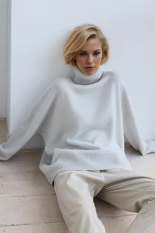 Basic Bae Turtleneck Dropped Shoulder Long Sleeve Sweater - 1985 the VAULT Boutique