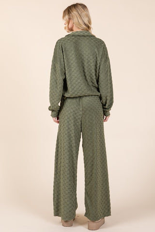 BOMBOM Tied Checkered Wide Leg Pants - 1985 the VAULT Boutique