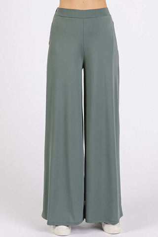 Mittoshop Yoga Air Stretch Elastic Waist Wide Leg Pants - 1985 the VAULT Boutique