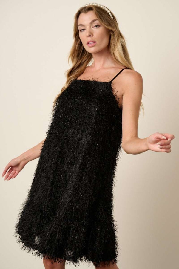 Mittoshop Feather Ruffle Hem Mini Cami Dress - 1985 the VAULT Boutique