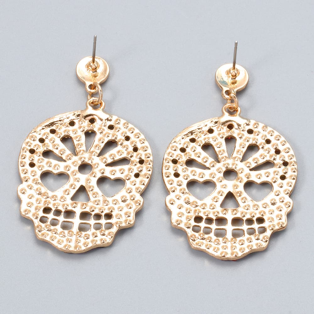 Skull Rhinestone Alloy Earrings - 1985 the VAULT Boutique