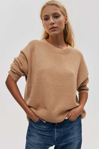 Basic Bae Round Neck Dropped Shoulder Long Sleeve Sweater - 1985 the VAULT Boutique