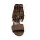 True Fringe Wedge in Taupe