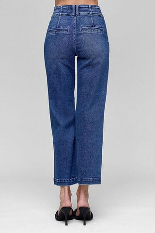 RISEN Tummy Control High Rise Crop Jeans - 1985 the VAULT Boutique