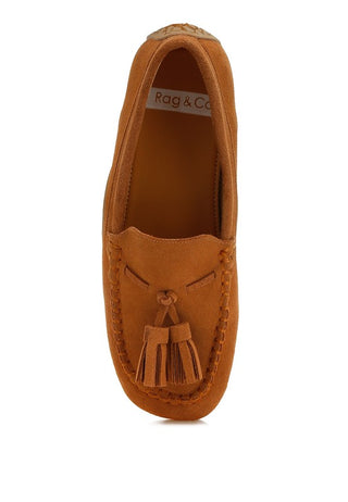 Kipstar Suede Round Toe Tassel Loafers - 1985 the VAULT Boutique