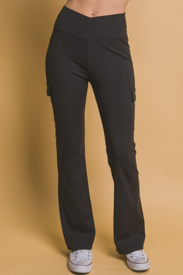 Love Tree Flared Cargo Leggings - 1985 the VAULT Boutique