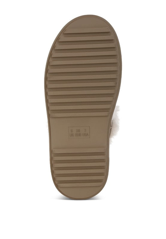 Bunting Faux Fur Collar Flatform Boots - 1985 the VAULT Boutique