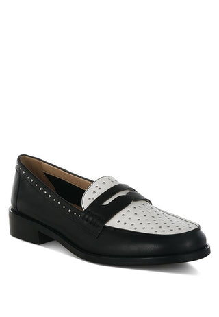 Raisa Stud Embellished Penny Loafers - 1985 the VAULT Boutique