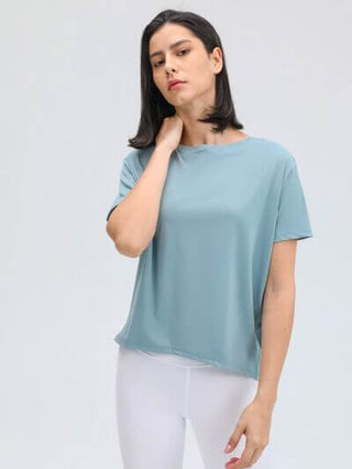 Millennia Round Neck Short Sleeve Active T-Shirt - 1985 the VAULT Boutique