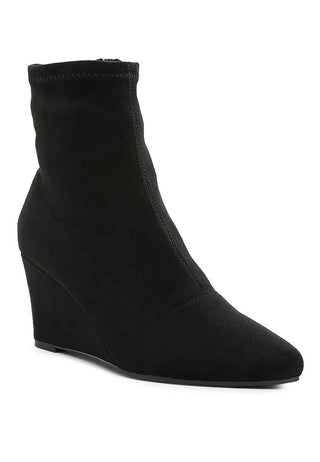 Yara Microfiber Wedge Sock Boots - 1985 the VAULT Boutique