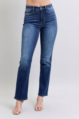 Judy Blue Full Size Washed Straight Leg Jeans with Pockets - 1985 the VAULT Boutique