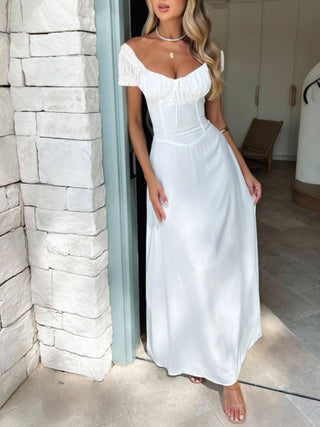 Devine Sweetheart Neck Short Sleeve Maxi Dress - 1985 the VAULT Boutique