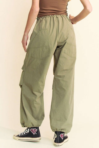 Davi & Dani Drawstring Baggy Pants with Pockets - 1985 the VAULT Boutique