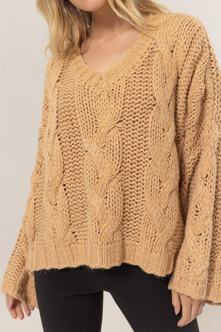 HYFVE Cable Knit V-Neck Sweater - 1985 the VAULT Boutique