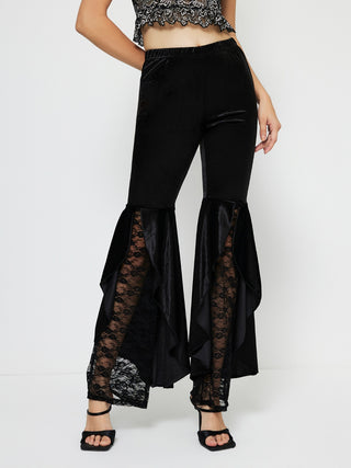 High Waist Lace Flare Pants - 1985 the VAULT Boutique