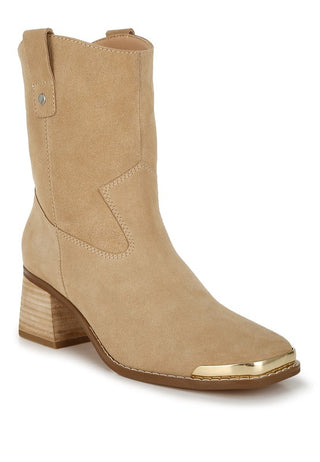 Emberly Suede Square Toe Ankle Boots - 1985 the VAULT Boutique