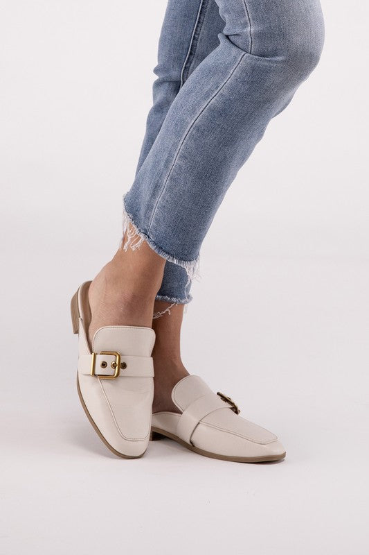 Chantal-S Buckle Backless Slides Loafer Shoes - 1985 the VAULT Boutique