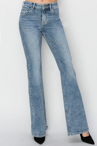 RISEN Full Size Mid Rise Bootcut Jeans - 1985 the VAULT Boutique