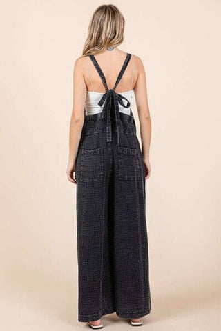 Mittoshop Textured Wide Leg Overalls - 1985 the VAULT Boutique