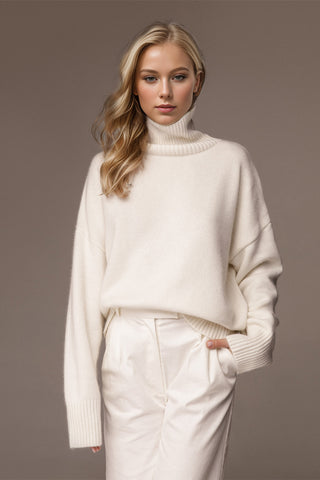 Basic Bae Turtleneck Dropped Shoulder Long Sleeve Sweater - 1985 the VAULT Boutique