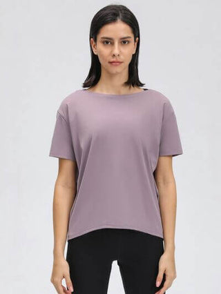 Millennia Round Neck Short Sleeve Active T-Shirt - 1985 the VAULT Boutique