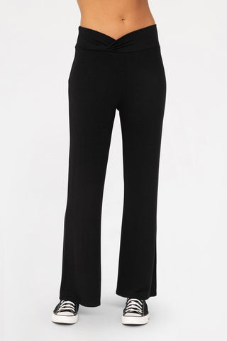 Mono B Cross Pleat Flare Pants - 1985 the VAULT Boutique