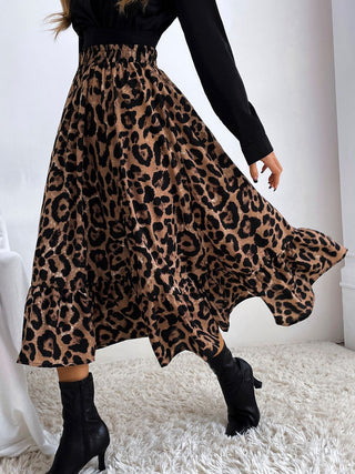 Printed Elastic Waist Midi Skirt - 1985 the VAULT Boutique