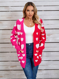 Angel Wings Heart Open Front Long Sleeve Cardigan - 1985 the VAULT Boutique