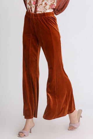 Umgee High Rise Elastic Waist Flare Pants - 1985 the VAULT Boutique