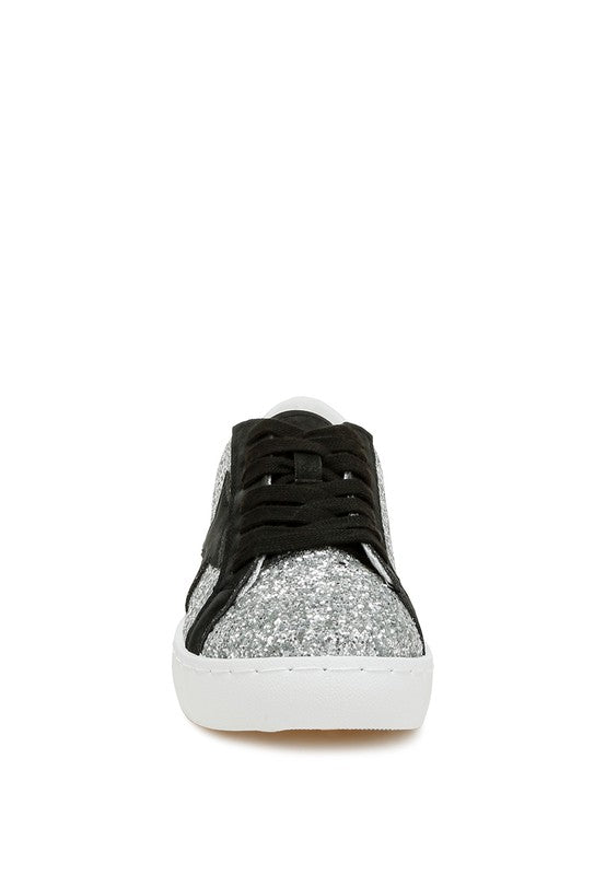 Shinding Glitter Star Chunky Sneakers - 1985 the VAULT Boutique