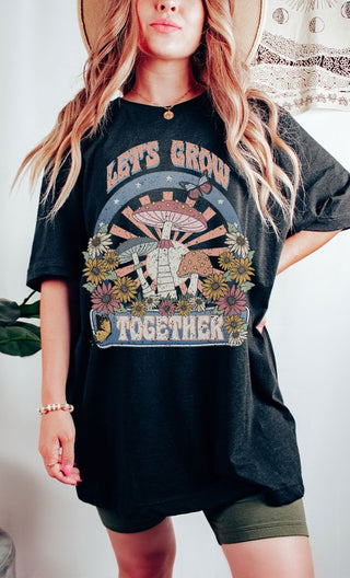 Retro Lets Grow Together Oversized Graphic Tee - 1985 the VAULT Boutique