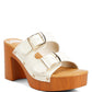 Sarai Buckle Straps High Block Heel Mules - 1985 the VAULT Boutique