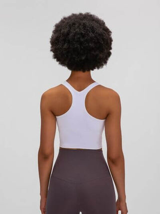 Millennia Scoop Neck Active Tank with Detachable Chest Pads - 1985 the VAULT Boutique