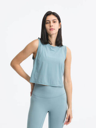 Millennia Round Neck Cropped Active Tank - 1985 the VAULT Boutique