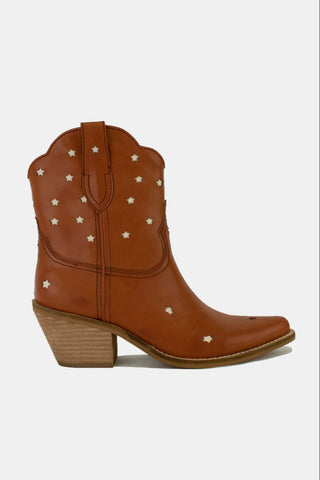 Beast Fashion Faux Leather Star-Shaped Cutouts Point Toe Boots - 1985 the VAULT Boutique