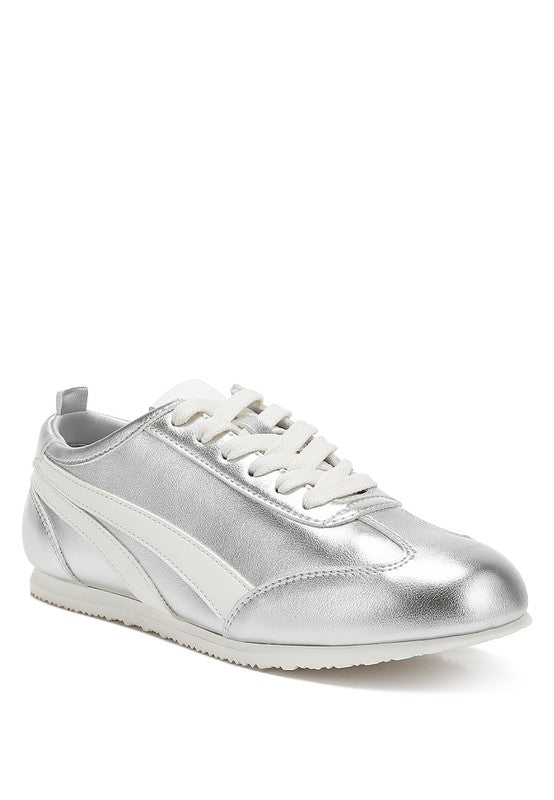 Montek Metallic Lace-Up Sneakers - 1985 the VAULT Boutique