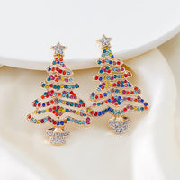 Rhinestone Alloy Christmas Tree Earrings - 1985 the VAULT Boutique