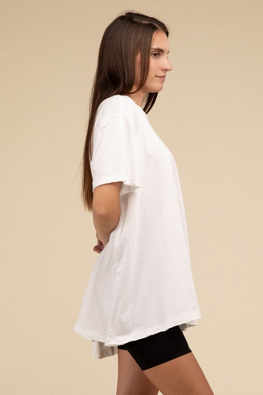 Basic Cotton Drop Shoulder Oversized Top - 1985 the VAULT Boutique