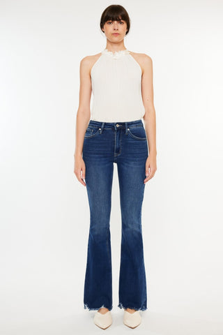 Kancan Cat's Whiskers Raw Hem Flare Jeans - 1985 the VAULT Boutique