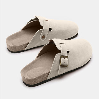 Suede Closed Toe Buckle Slide - 1985 the VAULT Boutique