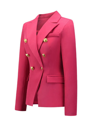 Lapel Collar Long Sleeve Blazer - 1985 the VAULT Boutique