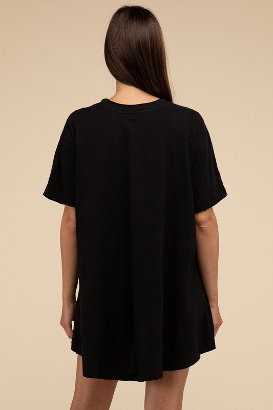 Basic Cotton Drop Shoulder Oversized Top - 1985 the VAULT Boutique