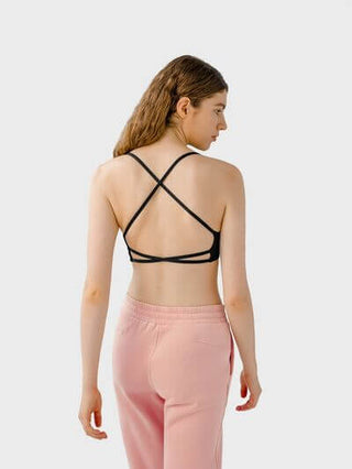 Millennia Crisscross Back Scoop Neck Active Cami with Detachable Chest Pads - 1985 the VAULT Boutique