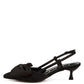 Okshak Satin Bow Slingback Sandals - 1985 the VAULT Boutique